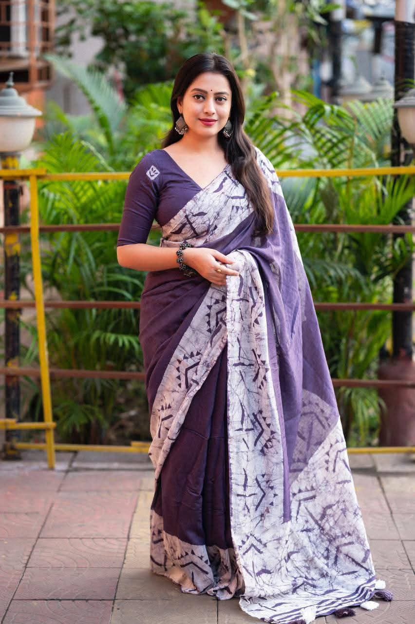 Fancy batik Saree
